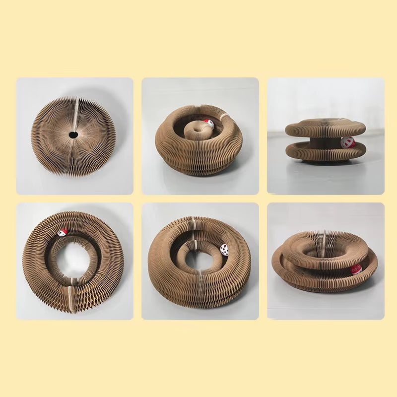 Magic Cat Scratch Organ Board: Interactive Claw Grinding and Climbing Toy for Kittens with Ball and Corrugated Scratching Surface