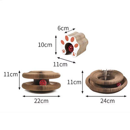 Magic Cat Scratch Organ Board: Interactive Claw Grinding and Climbing Toy for Kittens with Ball and Corrugated Scratching Surface